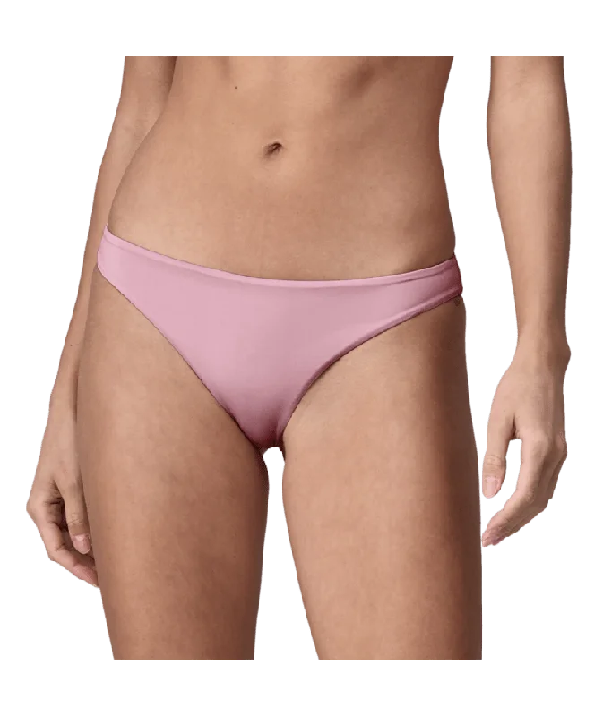 Women’s bikini bottoms gathered hem -Patagonia Nanogrip Sunny Tide Bottom-Milkweed Mauve