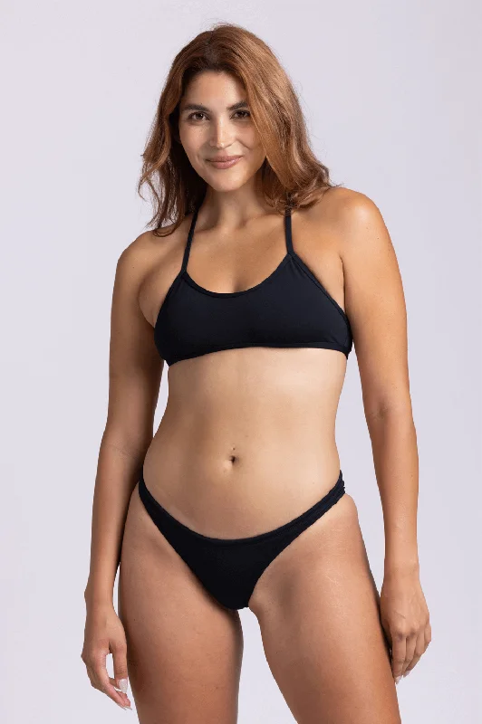 Women’s bikini bottoms khaki sleek -Europe Bikini Bottom - Black