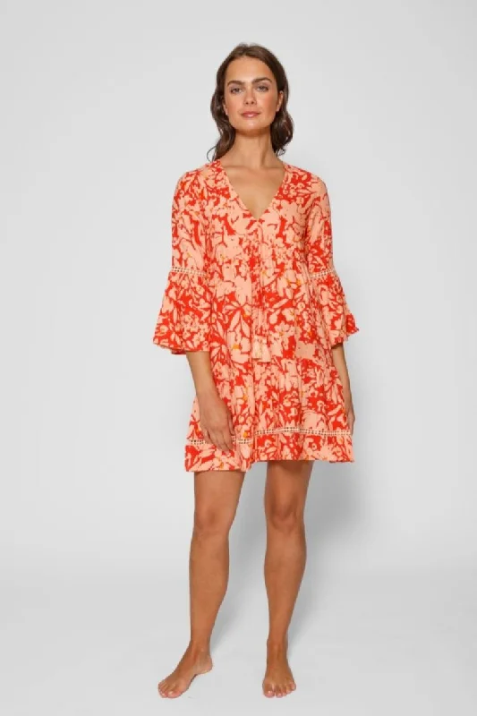 Women’s cover-up amber warmth -Valencia Tiered Tunic