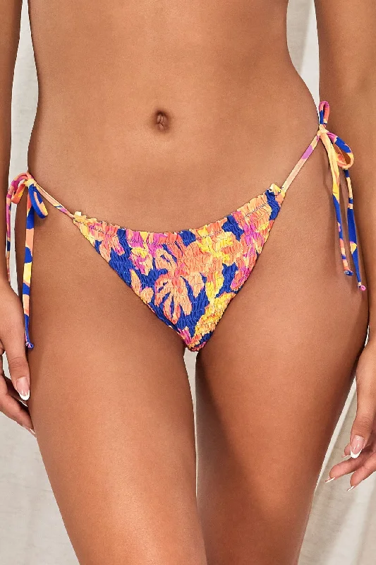 Women’s bikini bottoms casual cool -Swim Systems Royal Tropics Kali Tie Side Bottom