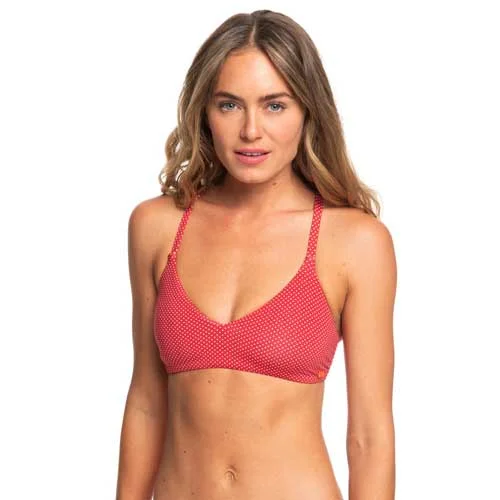 ladies bikini top slim pack -Roxy Beach Classics Reversable Fixed Triangle Bikini Top