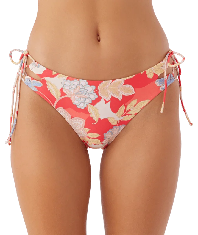 Women’s bikini bottoms pool slide -O'Neill Antalya Floral Jensen Bottom-Bittersweet