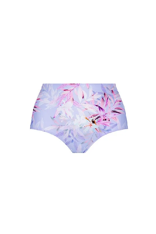 Women’s bikini bottoms mustard shine -Lilac Florence High Waisted Bikini Bottoms