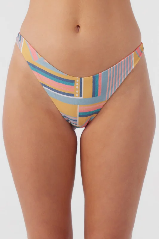 Women’s bikini bottoms chlorine resistant -O'Neill Arta Geo Flamenco Bottom-Mimosa