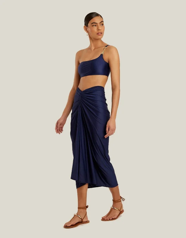 Women’s cover-up eco-friendly -Knot Touch Sarong Tide