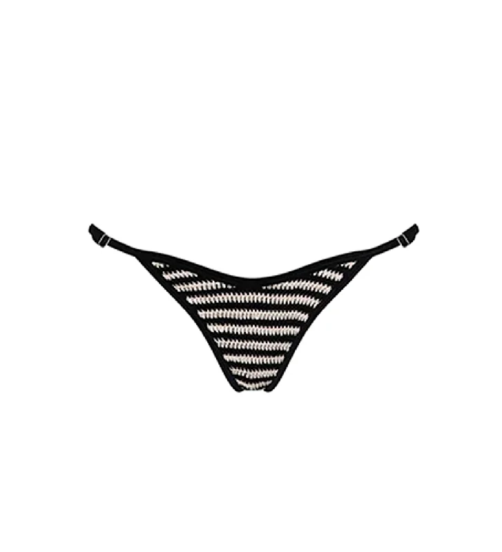 Women’s bikini bottoms embroidered glow -Trinidad Black Crochet Bikini Bottom