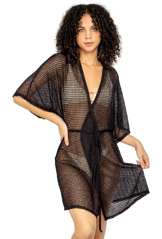 Women’s cover-up earthy feel -SHORT KIMONO - NAC