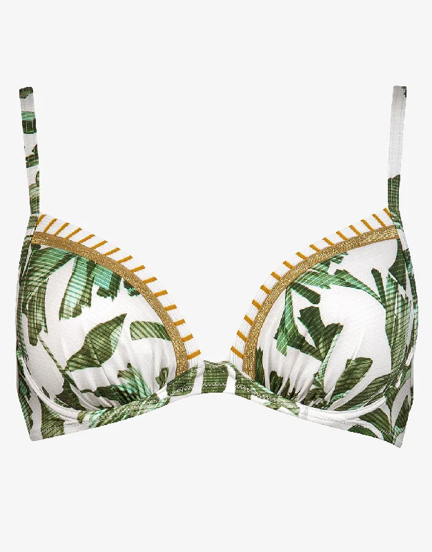 ladies bikini top open arms -Summer Duo Underwired Bikini Top - Leafy Breeze