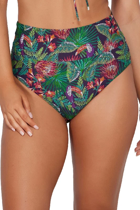 Women’s bikini bottoms picnic cool -Sunsets Welcome To Rio Hannah High Waist Bottom