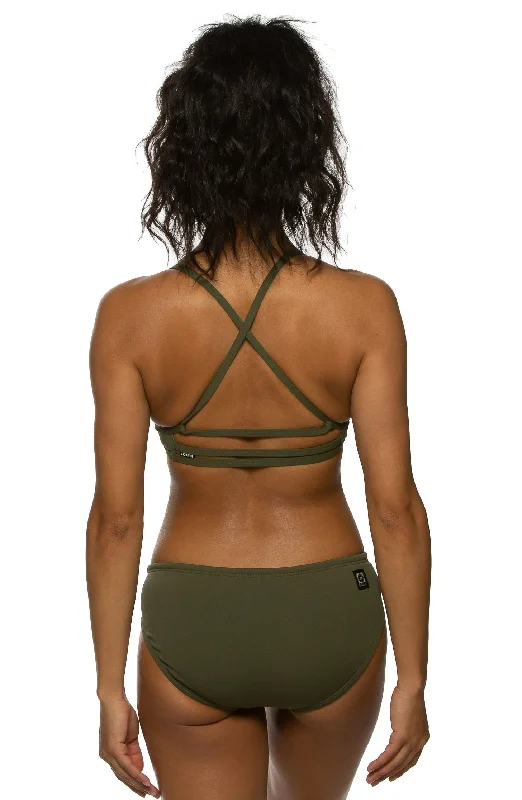 Women’s bikini bottoms wrap tie -Ally Bikini Bottom - Army