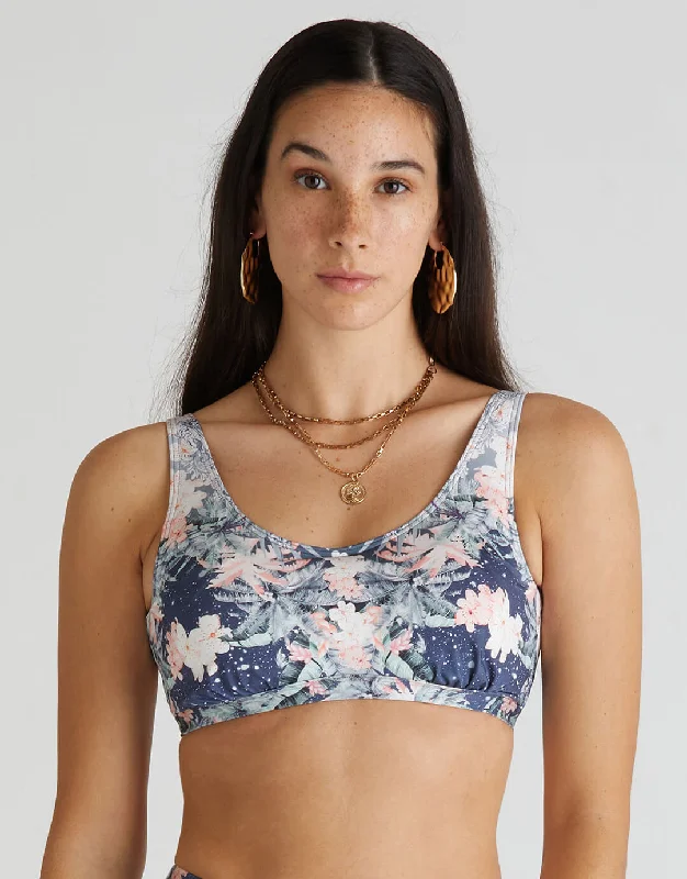 ladies bikini top sunken fit -Indianic Ashley D/DD Cup Bikini Top - Floral