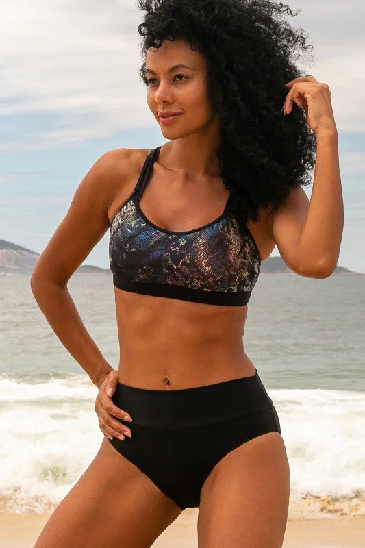 ladies bikini top corded look -Shimmer Moxie Bikini Top