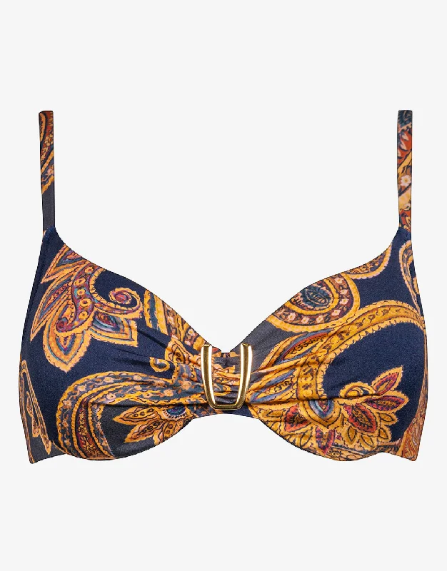 ladies bikini top brash design -Memory Underwired Bikini Top - Sunset Navy