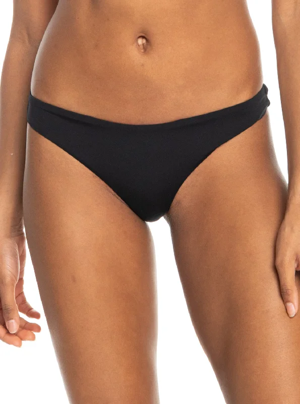 Women’s bikini bottoms petite sleek -Roxy SD Beach Classics Tanga Bottom-Anthracite