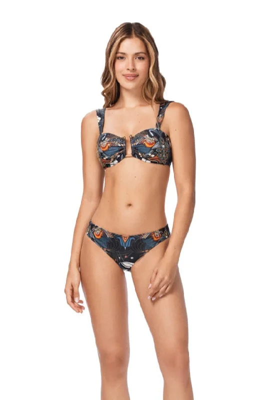 ladies bikini top peacock print -Phillip Luxe Bikini Top