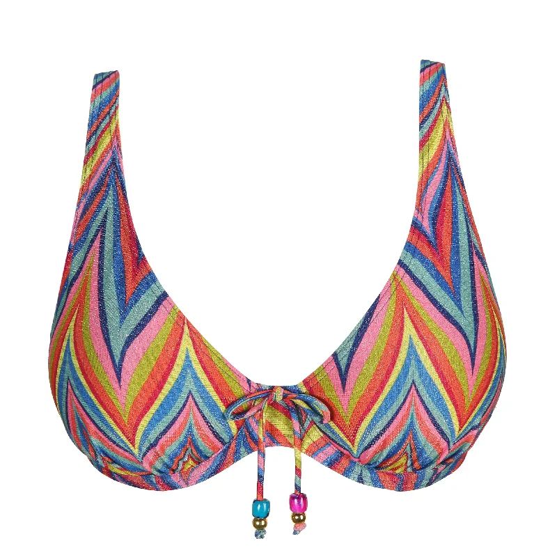 ladies bikini top value buy -Prima Donna Kea Plunge Bikini Top Rainbow Paradise