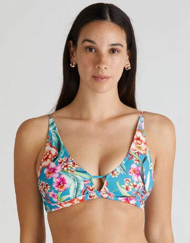 ladies bikini top contoured cups -Melody Cara Bralette Bikini Top - Multi