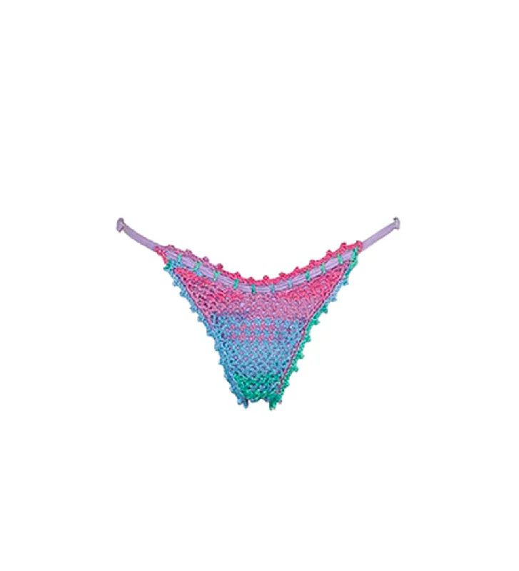 Women’s bikini bottoms rust charm -Kendall Multicolor Crochet Bikini Bottom