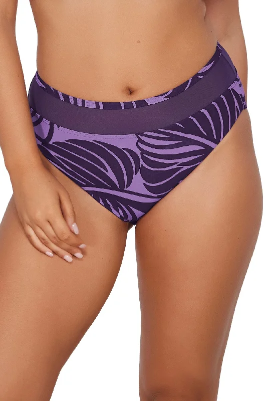 Women’s bikini bottoms amber warmth -Sunsets Mystic Palms Annie High Waist Bottom