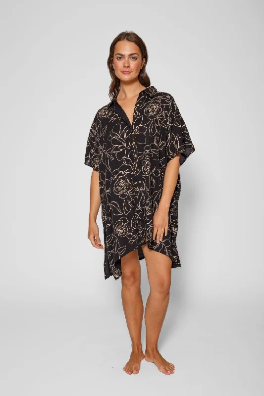 Women’s cover-up senior comfort -Miami Shine Big Shirt