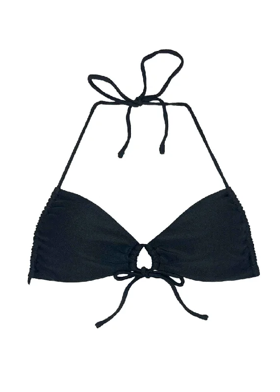 ladies bikini top shell trim -503 Top - Black