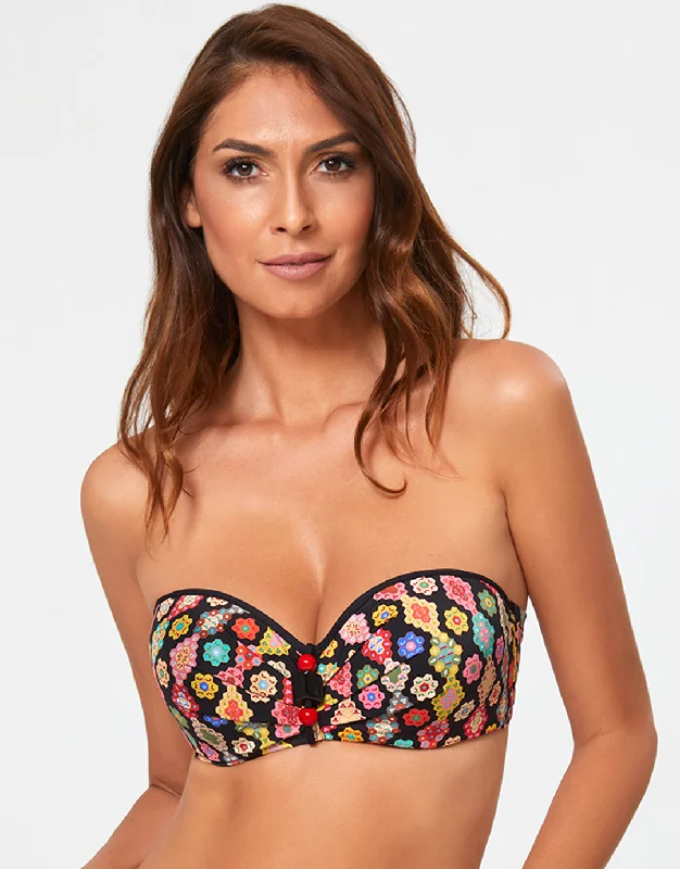 ladies bikini top violet pop -Desiree Bandeau Bikini Top