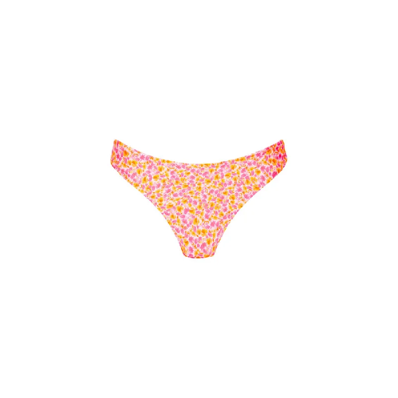 Women’s bikini bottoms mustard shine -Kulani Kinis Vintage V Full Bottom-Sherbet Shimmer