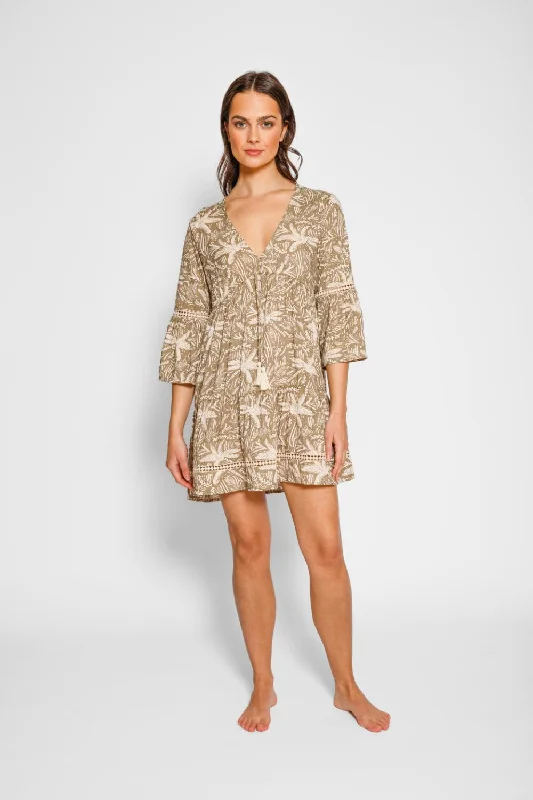 Women’s cover-up fitted silhouette -Las Palmas Mini Dress