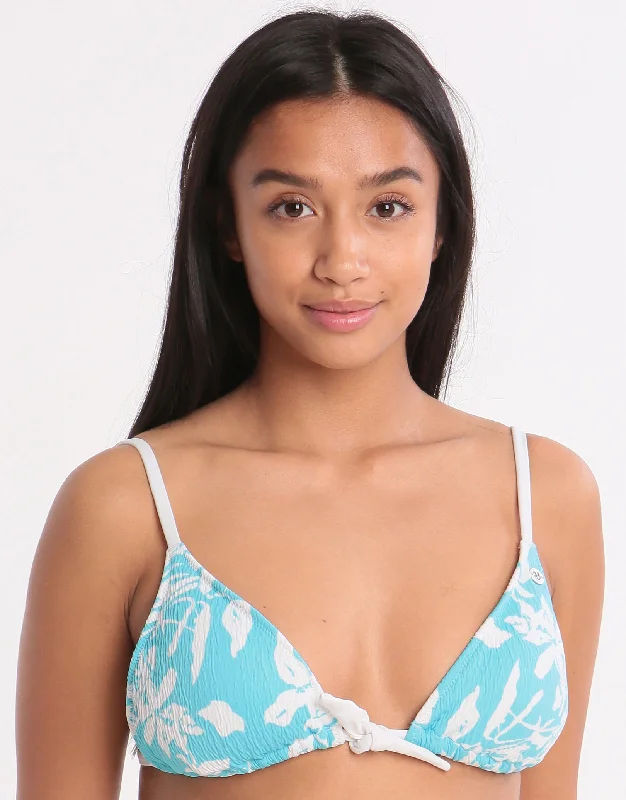 ladies bikini top low fuss -Meadview Cleo Tri Bikini Top - Turquoise