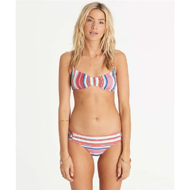 ladies bikini top bold lines -Billabong Baja Babe Crossback Bikini Top