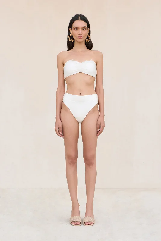 Women’s bikini bottoms asymmetrical style -URSULA BIKINI BOTTOM - OFF WHITE