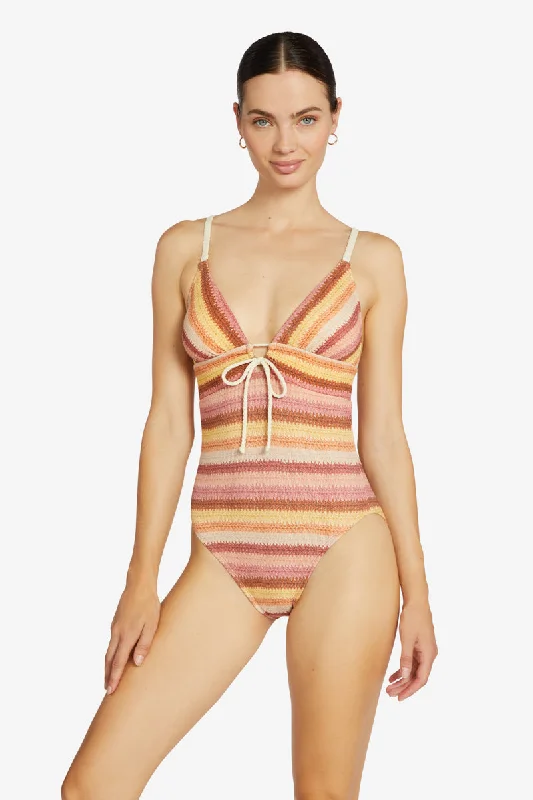 ladies one-piece swimsuit tie back -LYRA KEYHOLE ONE-PIECE