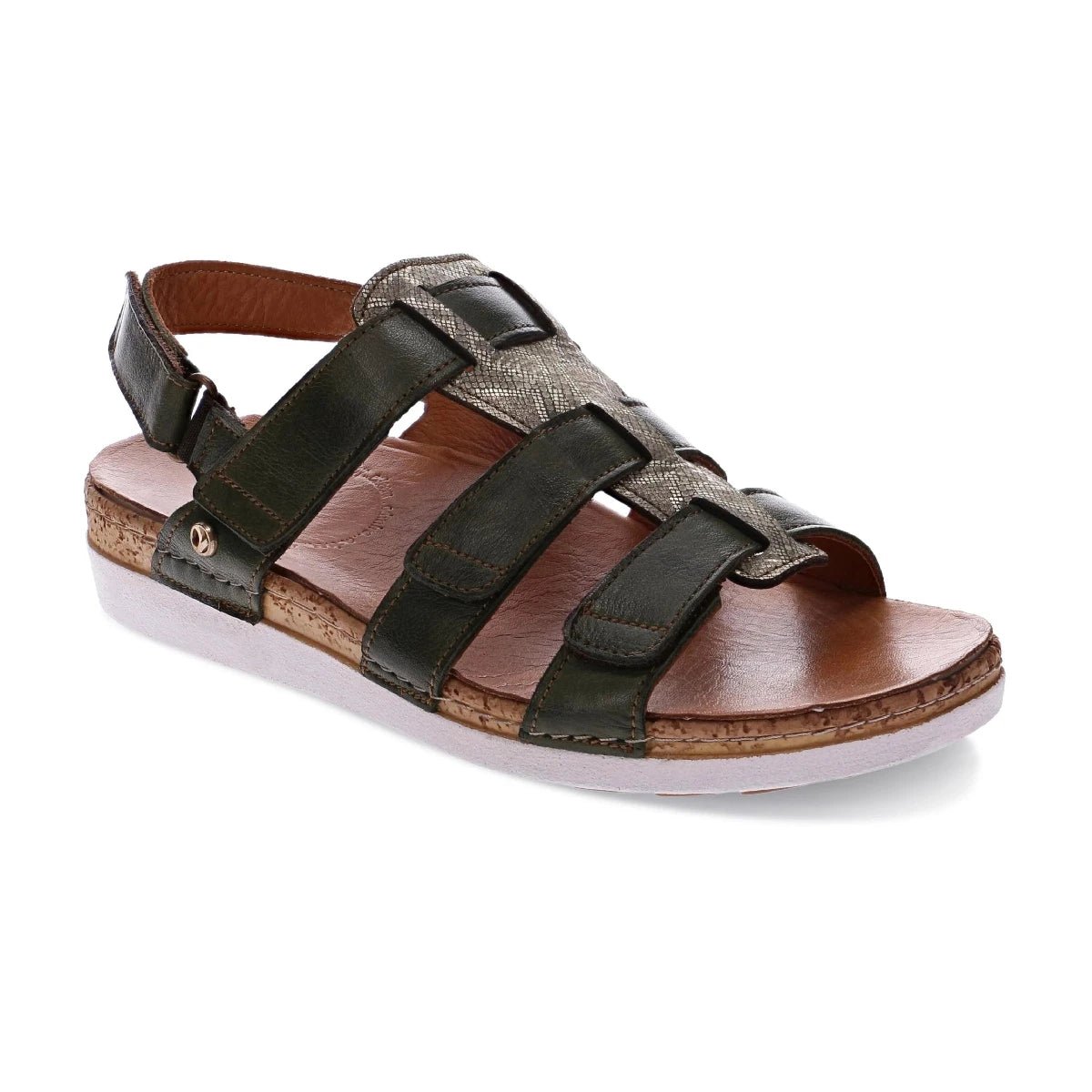 Women’s sandals subtle shade -Revere Santorini Women's 4 Strap Gladiator Sandals In Green