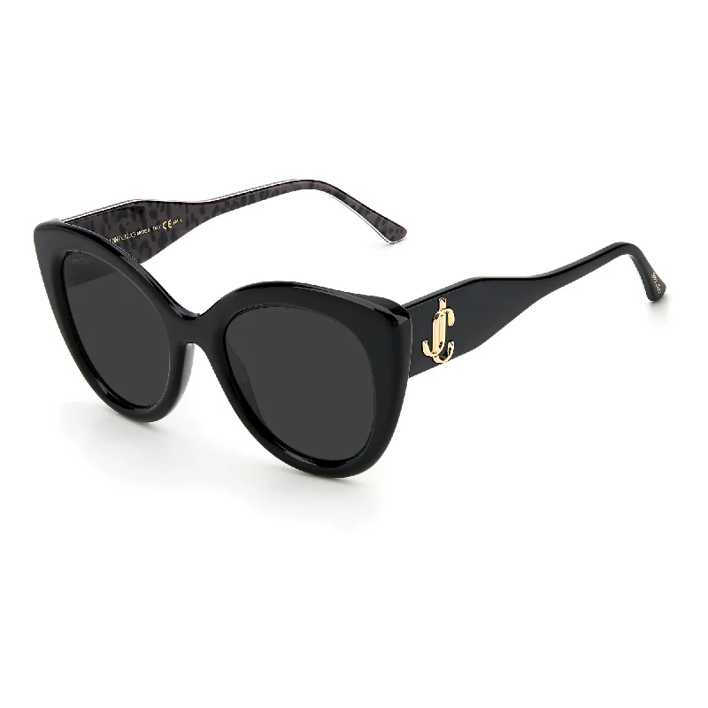 ladies sunglasses pop find -Jimmy Choo LEONE/S 1EI 52IR(JC2) Women's Black Sunglasses