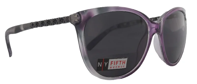 ladies sunglasses sharp cat eye -Iris, High-End Line Bifocal (Clear On Top) Reading Sunglasses for Women OR Non-Bifocal Readers Sunglasses (Purple W Grey) NY Fifth Avenue