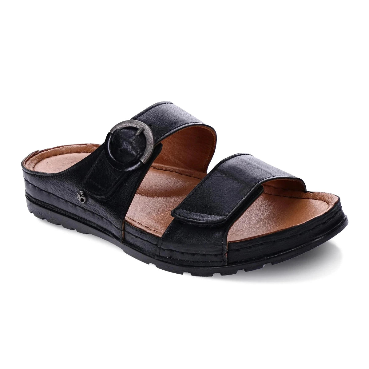 Women’s sandals tropical bloom -Revere Palma Women's Strap Slide Sandals In Black