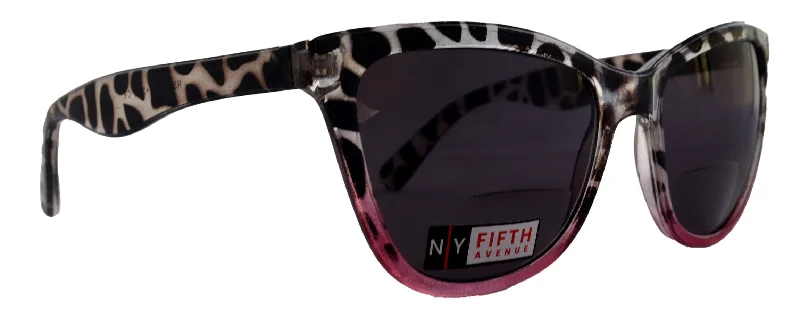 ladies sunglasses pitch black -Eleanor, High-End Line Bifocal (Clear On Top) Reading Sunglasses for Women OR Non-Bifocal Readers Sunglasses (Rose N Black) NY Fifth Avenue