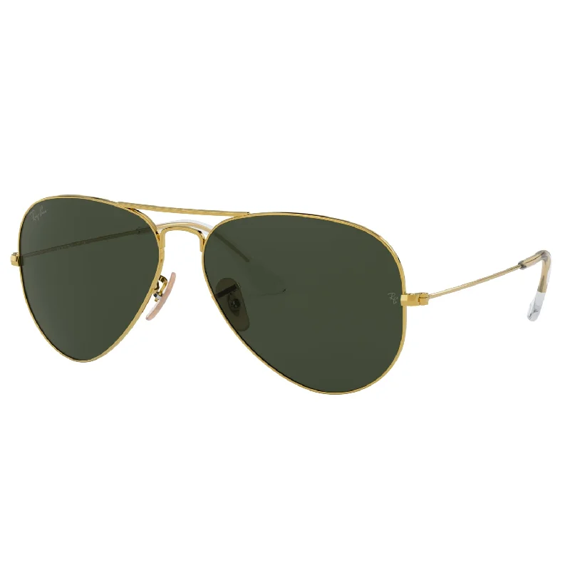 ladies sunglasses chunky square fit -Ray-Ban 0RB3025 W3400 58 (RB48) Unisex Aviator Large Arista Sunglasses