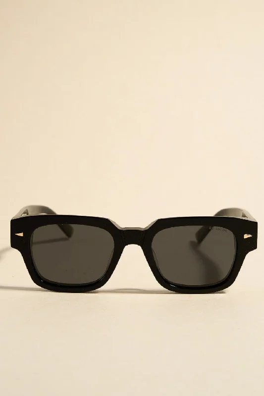 ladies sunglasses sun accent -Milano Black Classic Stud Sunglasses