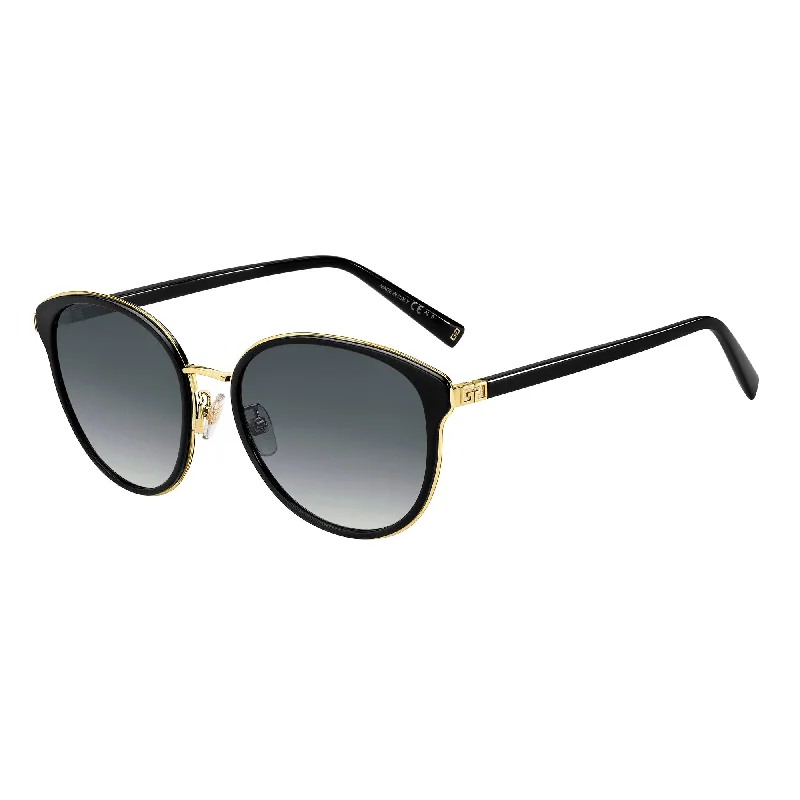 ladies sunglasses hemp frame -Givenchy GV 7161/G/S 2M2 579O (GV9)Women's Black Gold Sunglasses