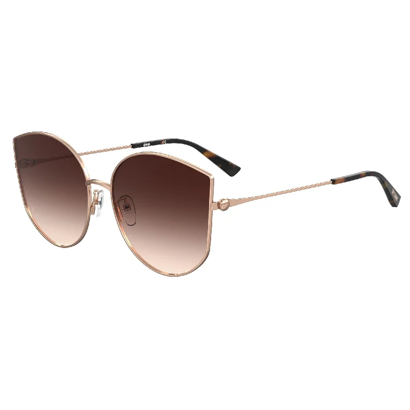 ladies sunglasses opal finish -Moschino MOS086/G/S DDB 64HA(MOS6) Women's Gold Sunglasses