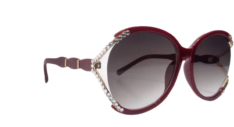 ladies sunglasses padded nose -Bling Women Sunglasses  Genuine European Crystals,  100% UV Protection. NY Fifth Avenue