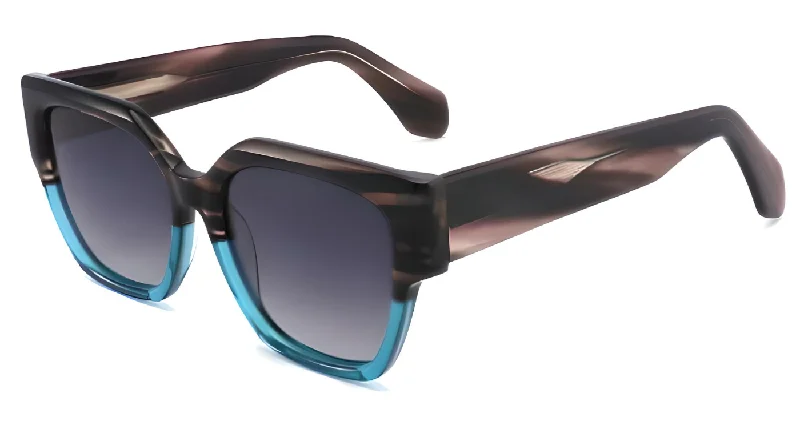 S08 Brown/Blue - Gradient Black lens