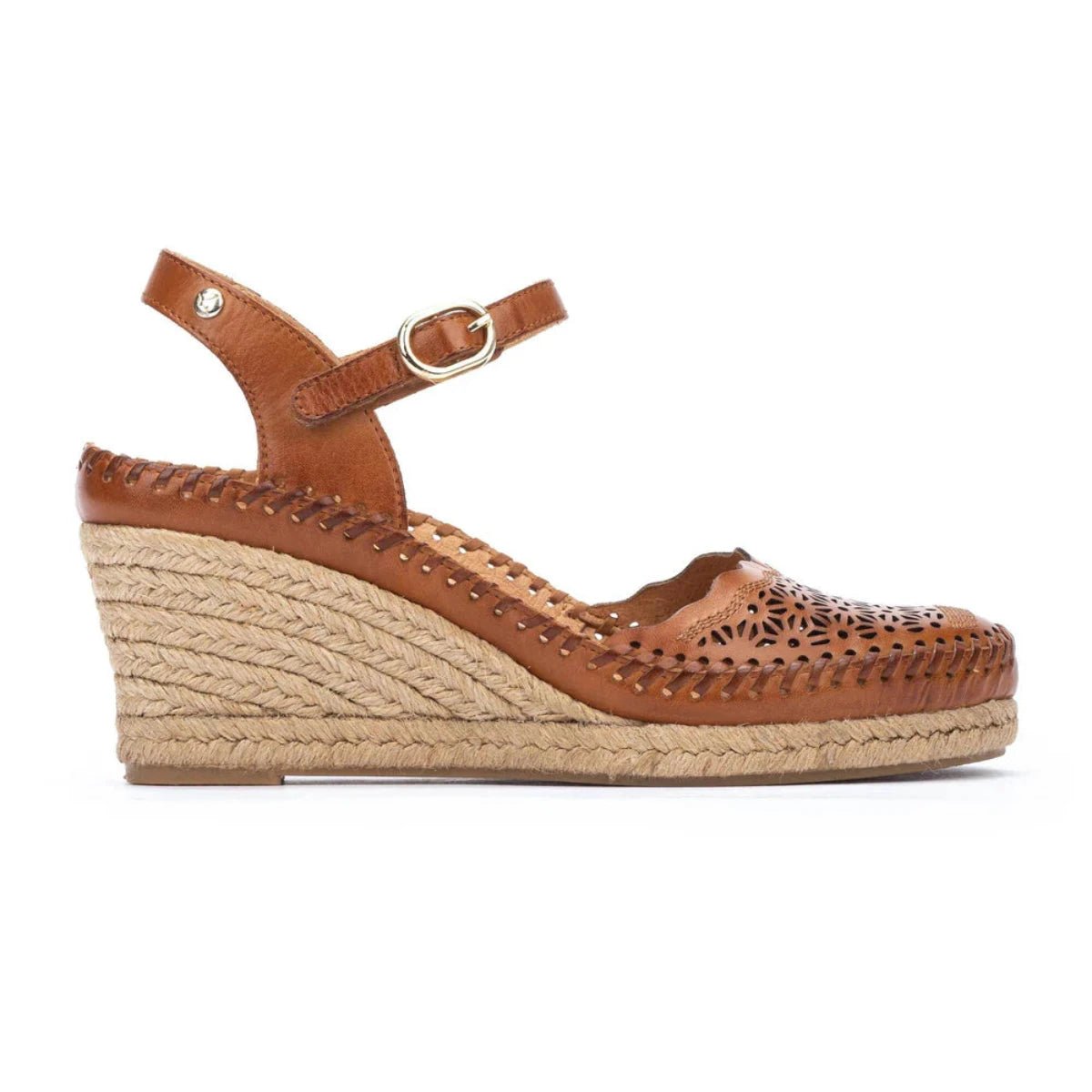 Women’s sandals amber warmth -Pikolinos Vila W9y- 1504c1 Women's Wedge Sandals in Brandy