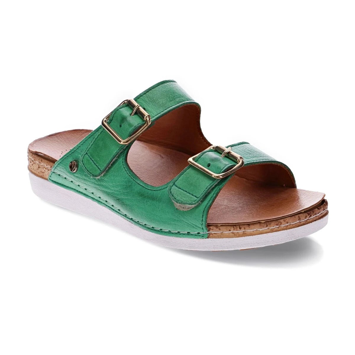 Women’s sandals elegant flow -Revere Brighton Women's 2 Strap Slide Sandals In Green