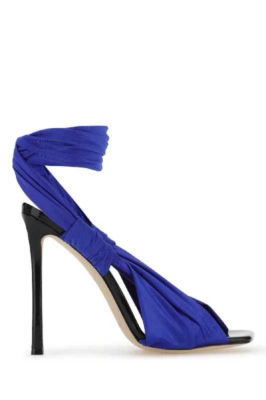 Women’s sandals neutral chic -JIMMY CHOO Electric Blue 12.5 cm Heel Women's Sandals