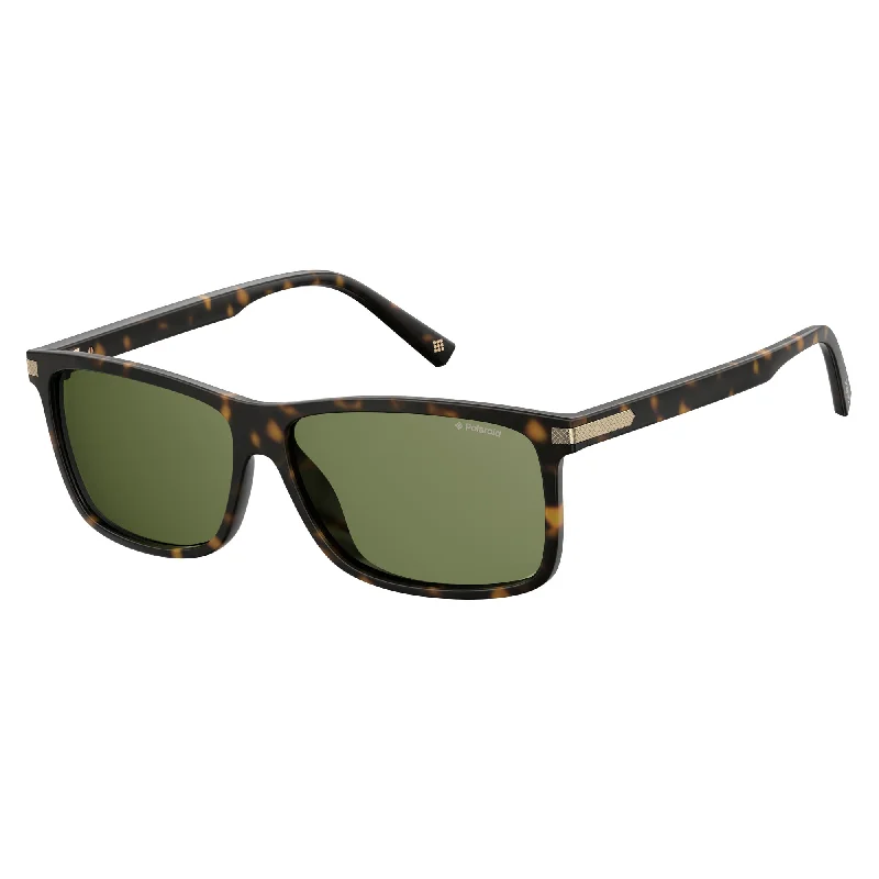 ladies sunglasses wave design -Polaroid PLD 2075/S/X 086 59UC(PLD30) Unisex Hvn Green Sunglasses