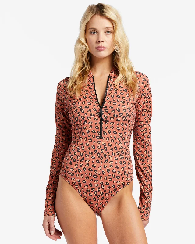 ladies one-piece swimsuit feather light -A/Div Biarritz Long Sleeve Swimsuit - Kiss The Earth