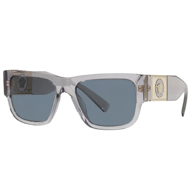 ladies sunglasses short arms -Versace 0VE4406 530580 56 (VER19) Ladies Transparent Gray Sunglasses