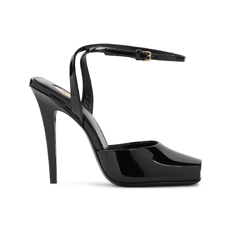 Women’s sandals forest shade -SAINT LAURENT The SCANDALE 110 High Heeled Sandals